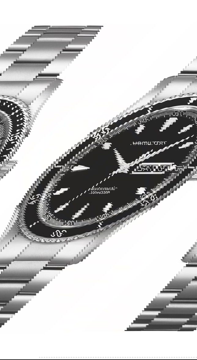 Hamilton Jazzmaster Seaview Day Date Auto luxury timepiece - detailed view