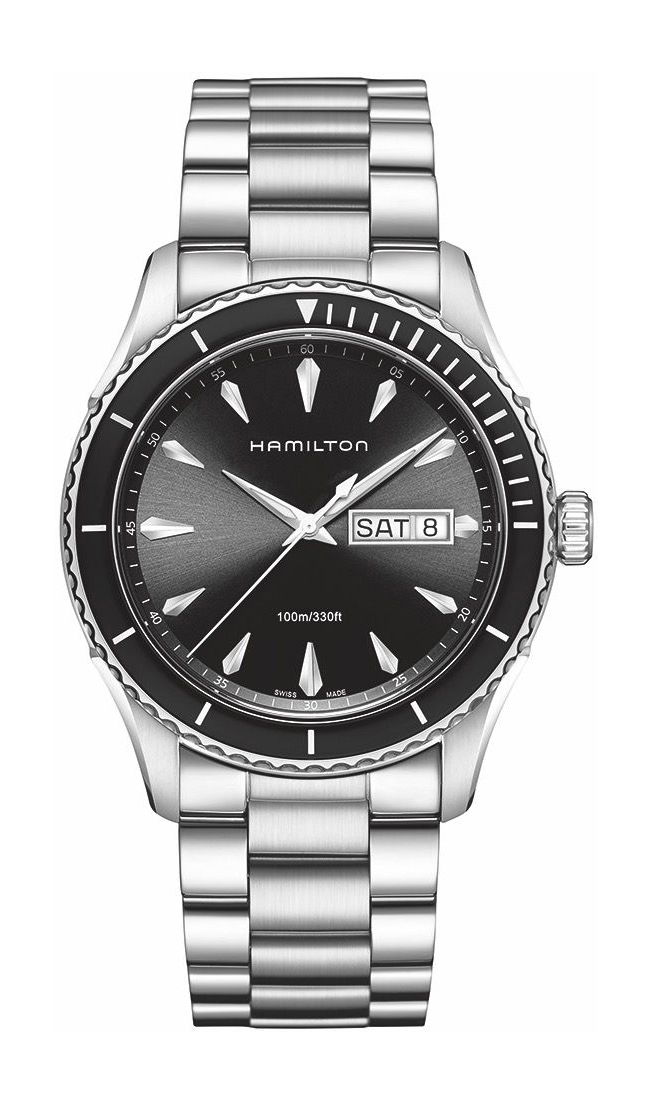 Hamilton Jazzmaster Seaview Day Date Quartz luxury timepiece - detailed view