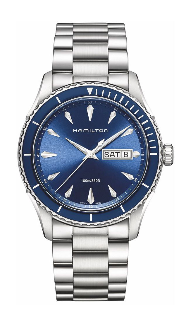 Hamilton Jazzmaster Seaview Day Date Quartz luxury timepiece - detailed view