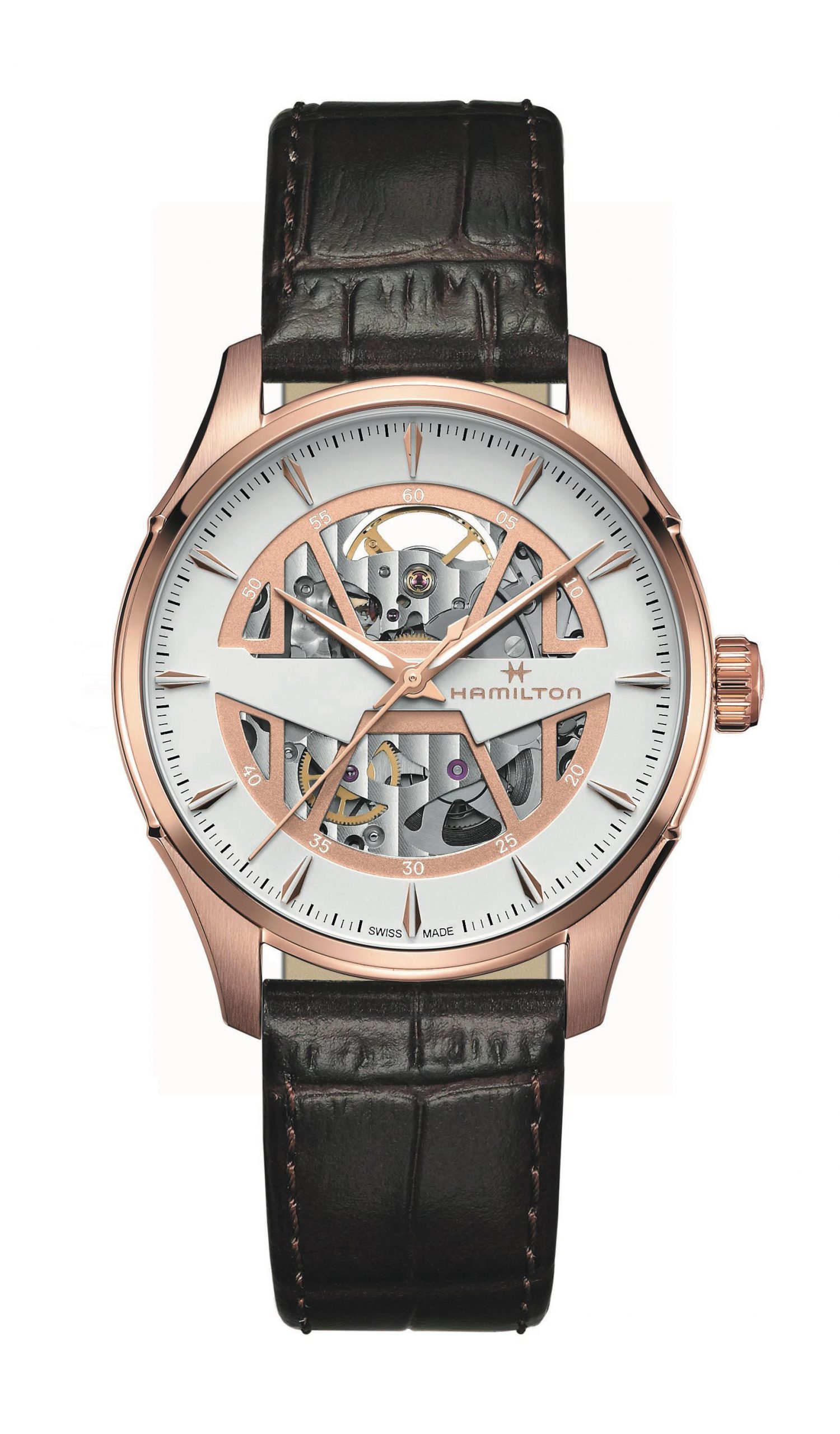Hamilton Jazzmaster Skeleton luxury timepiece - detailed view