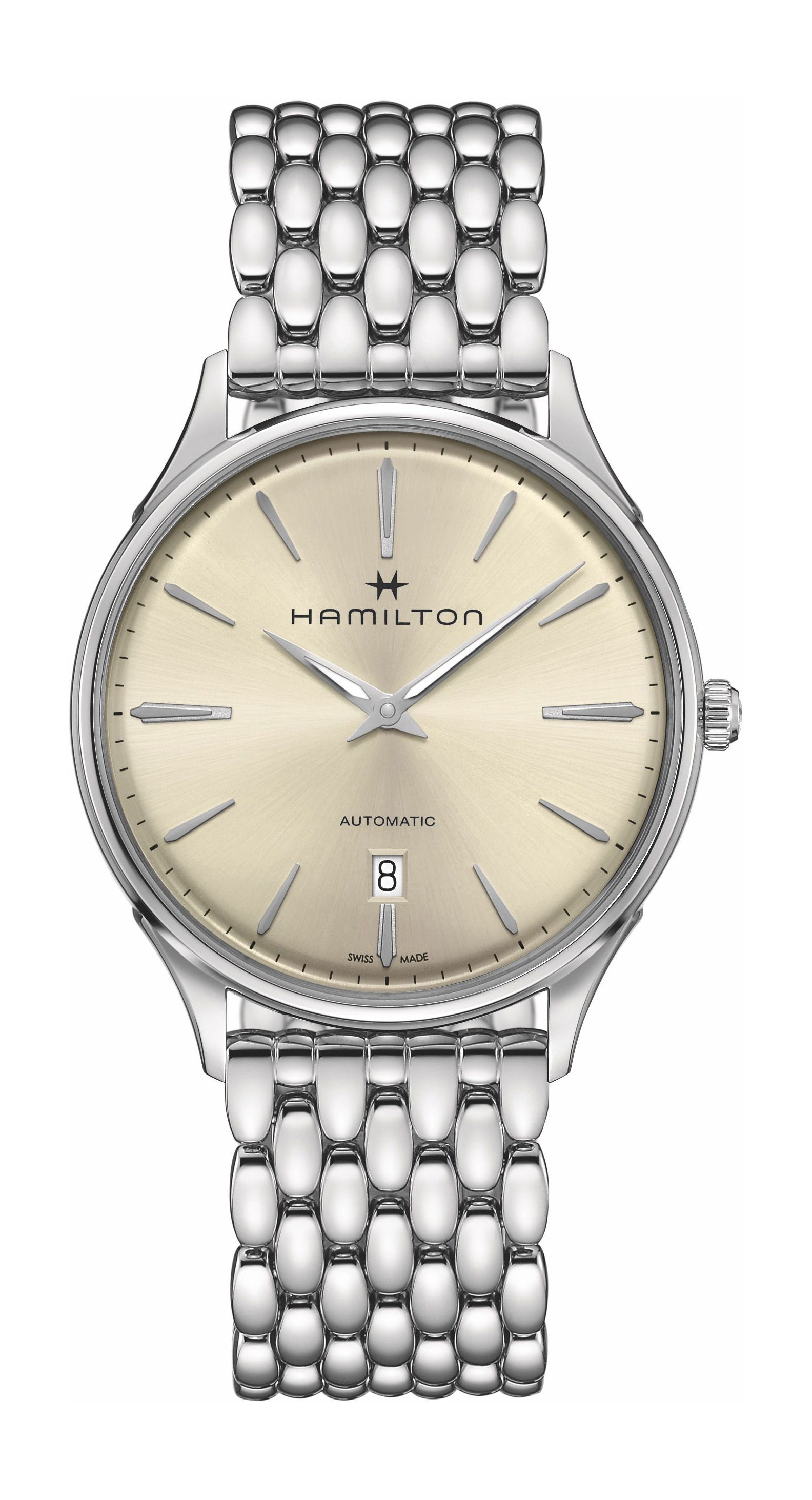 Hamilton Jazzmaster Thinline Auto luxury timepiece - detailed view