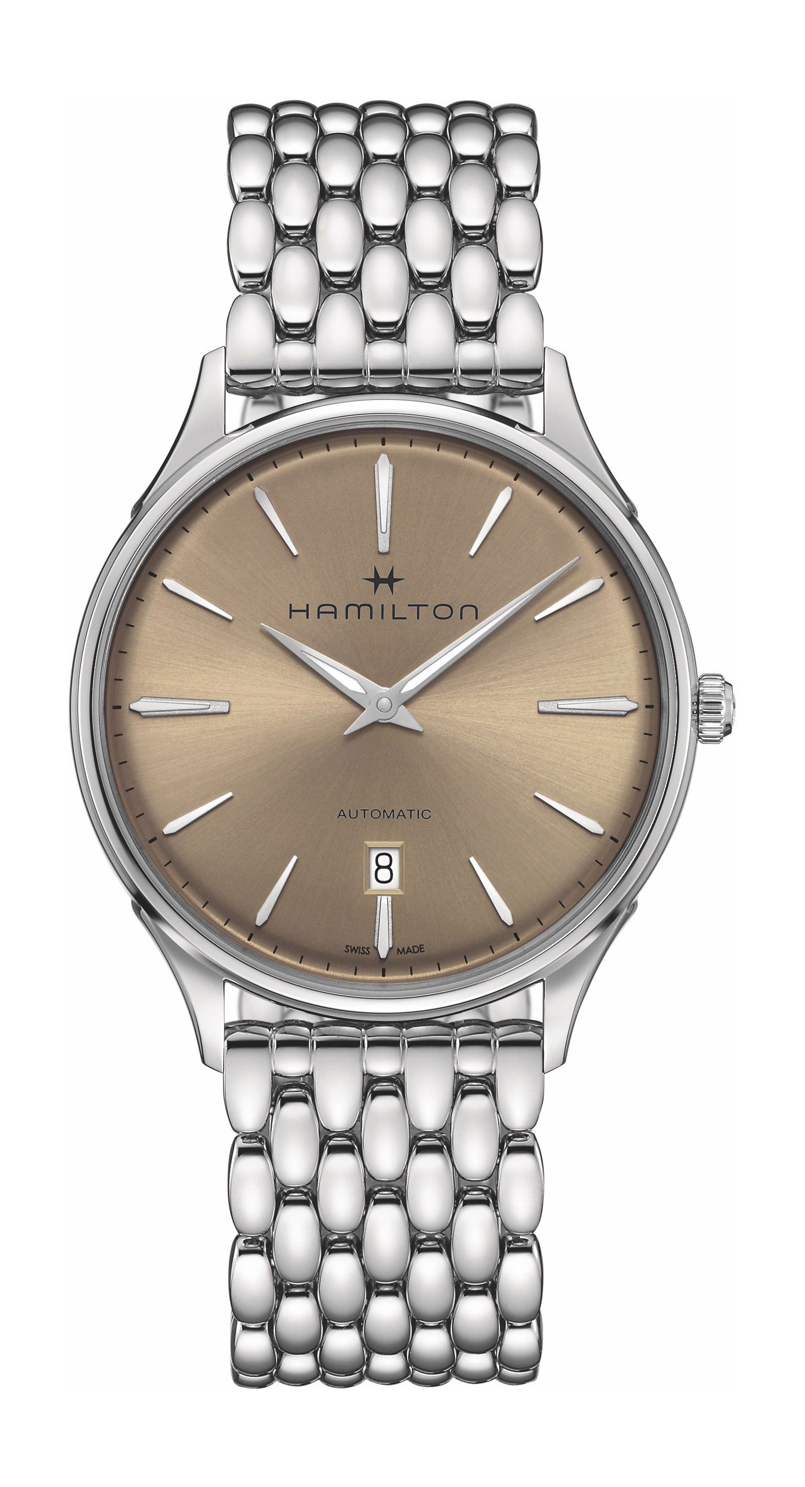Hamilton Jazzmaster Thinline Auto luxury timepiece - detailed view