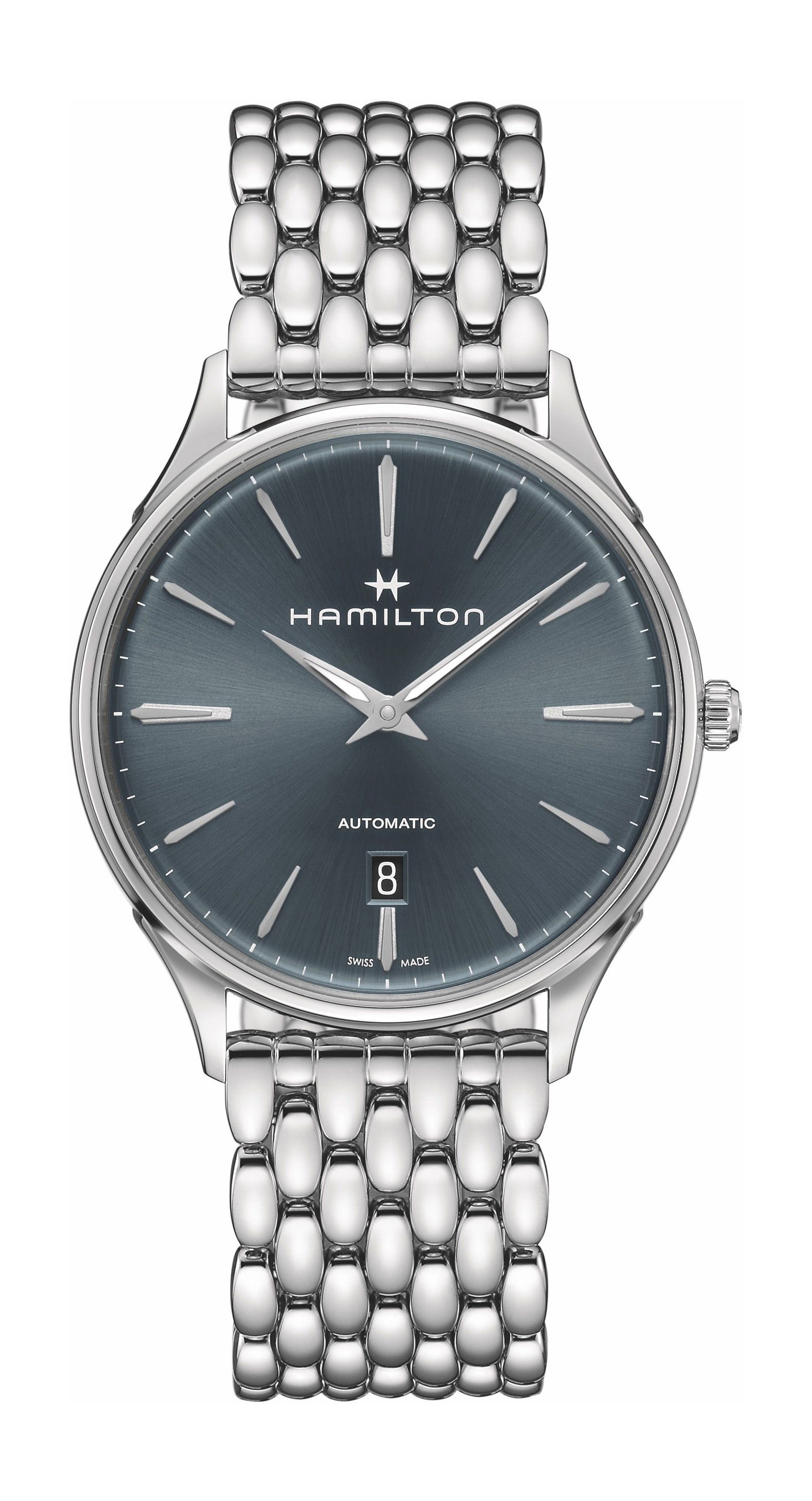 Hamilton Jazzmaster Thinline Auto luxury timepiece - detailed view
