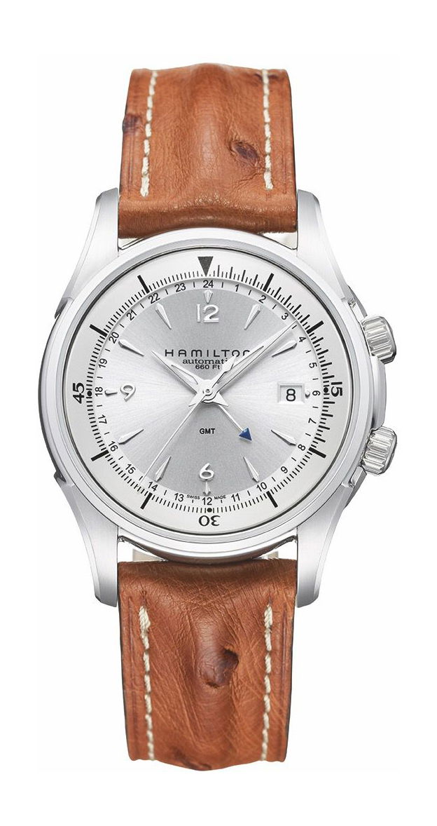 Hamilton Jazzmaster Traveler GMT luxury timepiece - detailed view