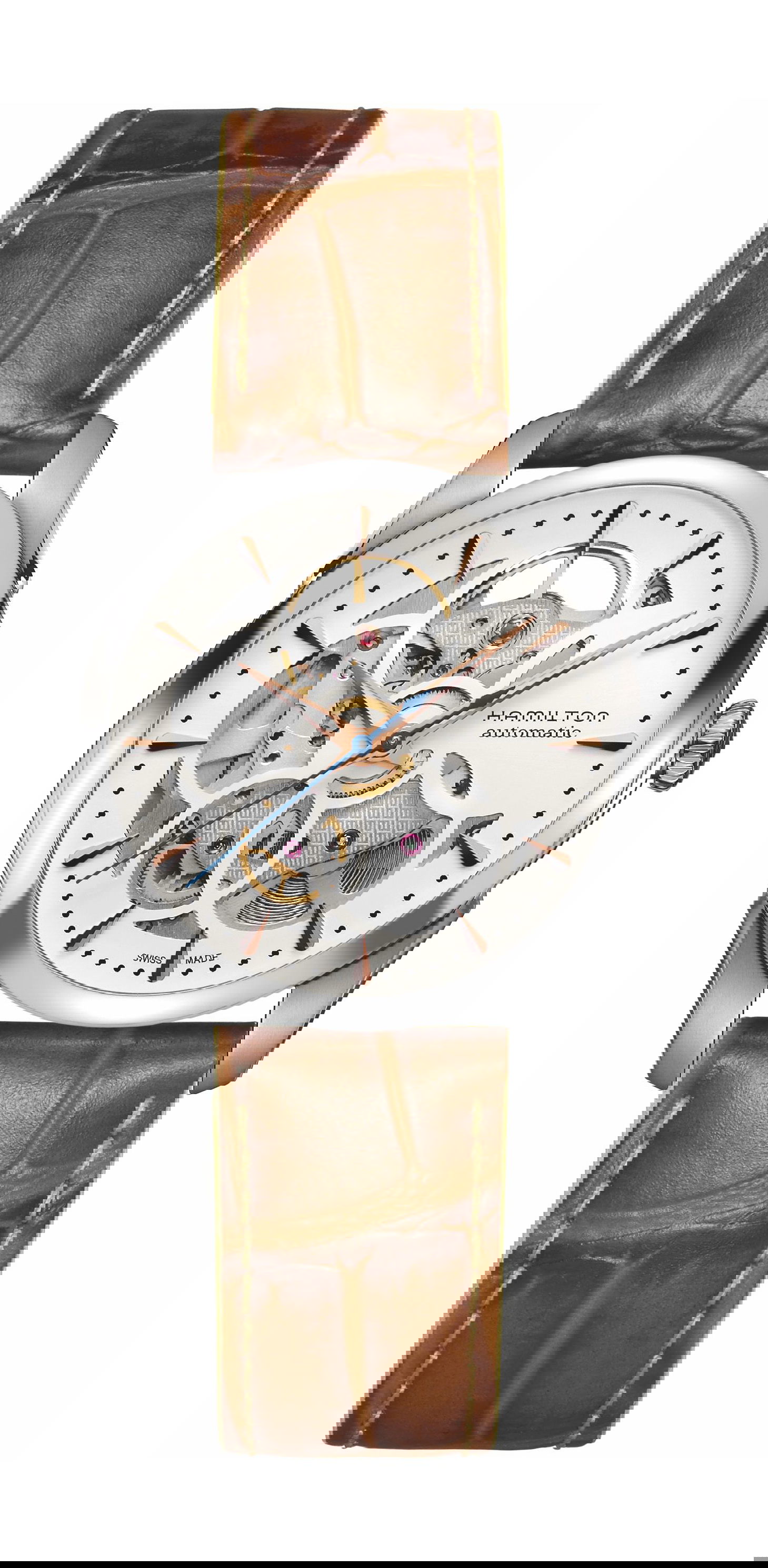 Hamilton Jazzmaster Viewmatic Skeleton Lady Auto luxury timepiece - detailed view