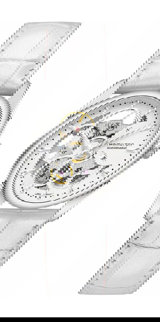 Hamilton Jazzmaster Viewmatic Skeleton Lady Auto luxury timepiece - detailed view