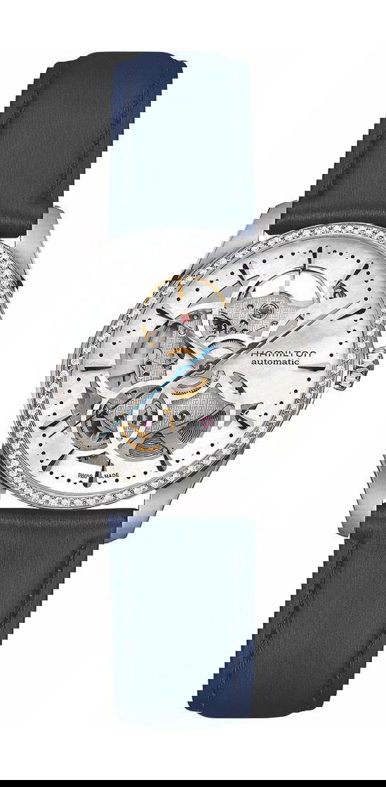 Hamilton Jazzmaster Viewmatic Skeleton Lady Auto luxury timepiece - detailed view