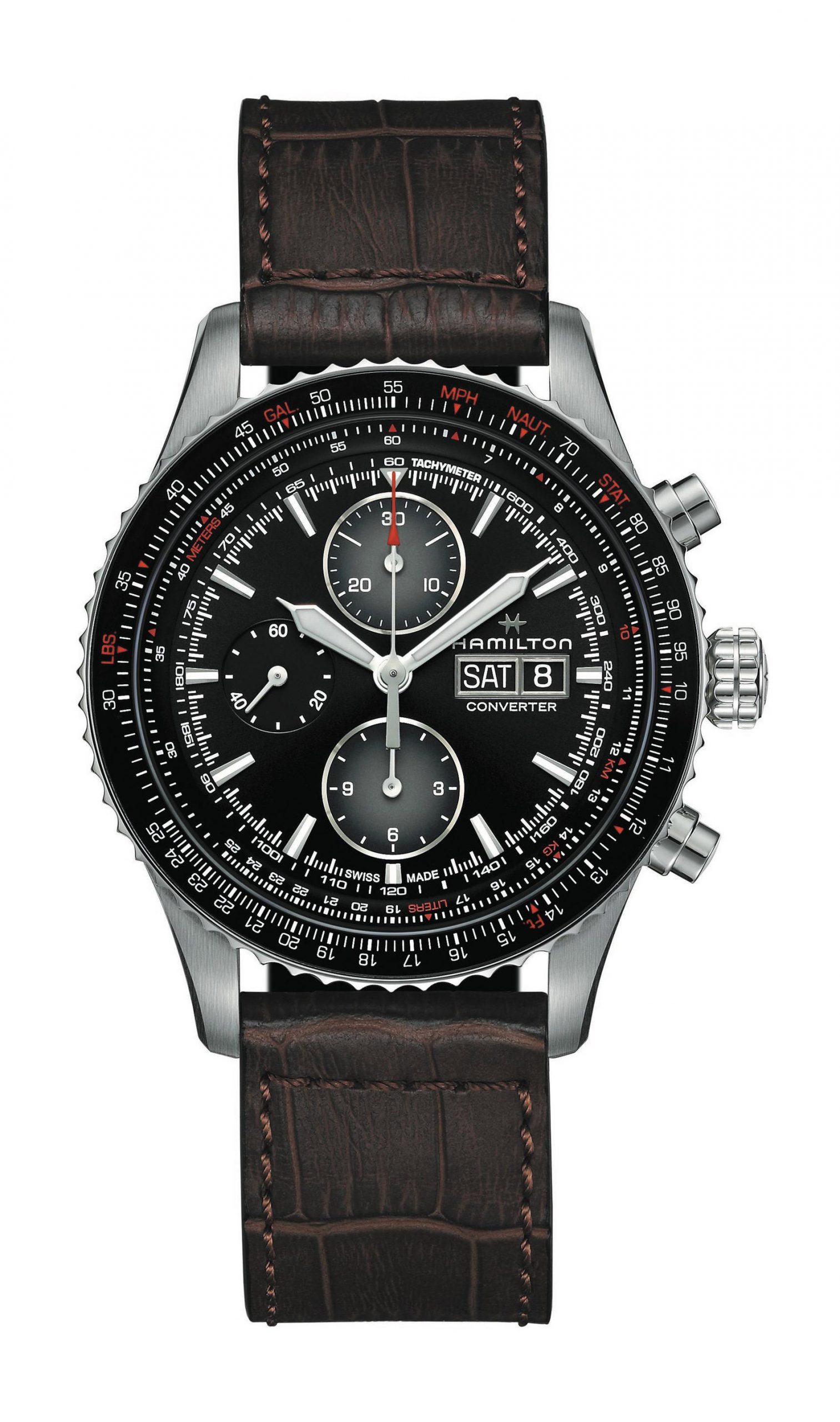 Hamilton Khaki Aviation Converter Auto Chrono luxury timepiece - detailed view