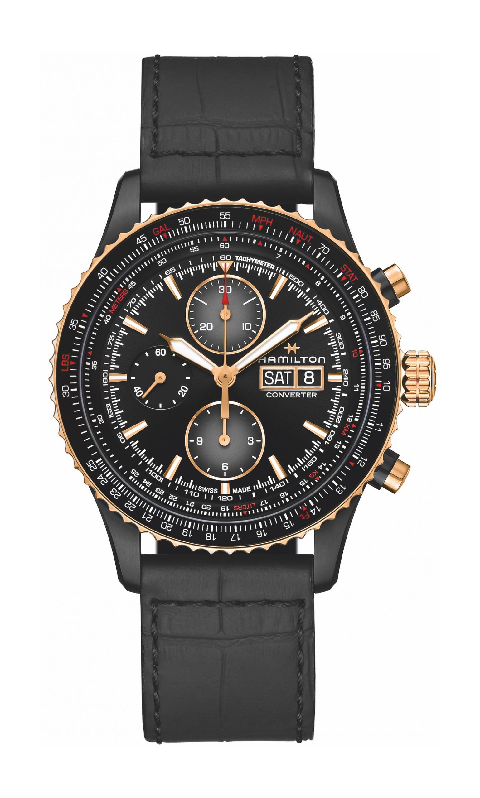 Hamilton Khaki Aviation Converter Auto Chrono luxury timepiece - detailed view