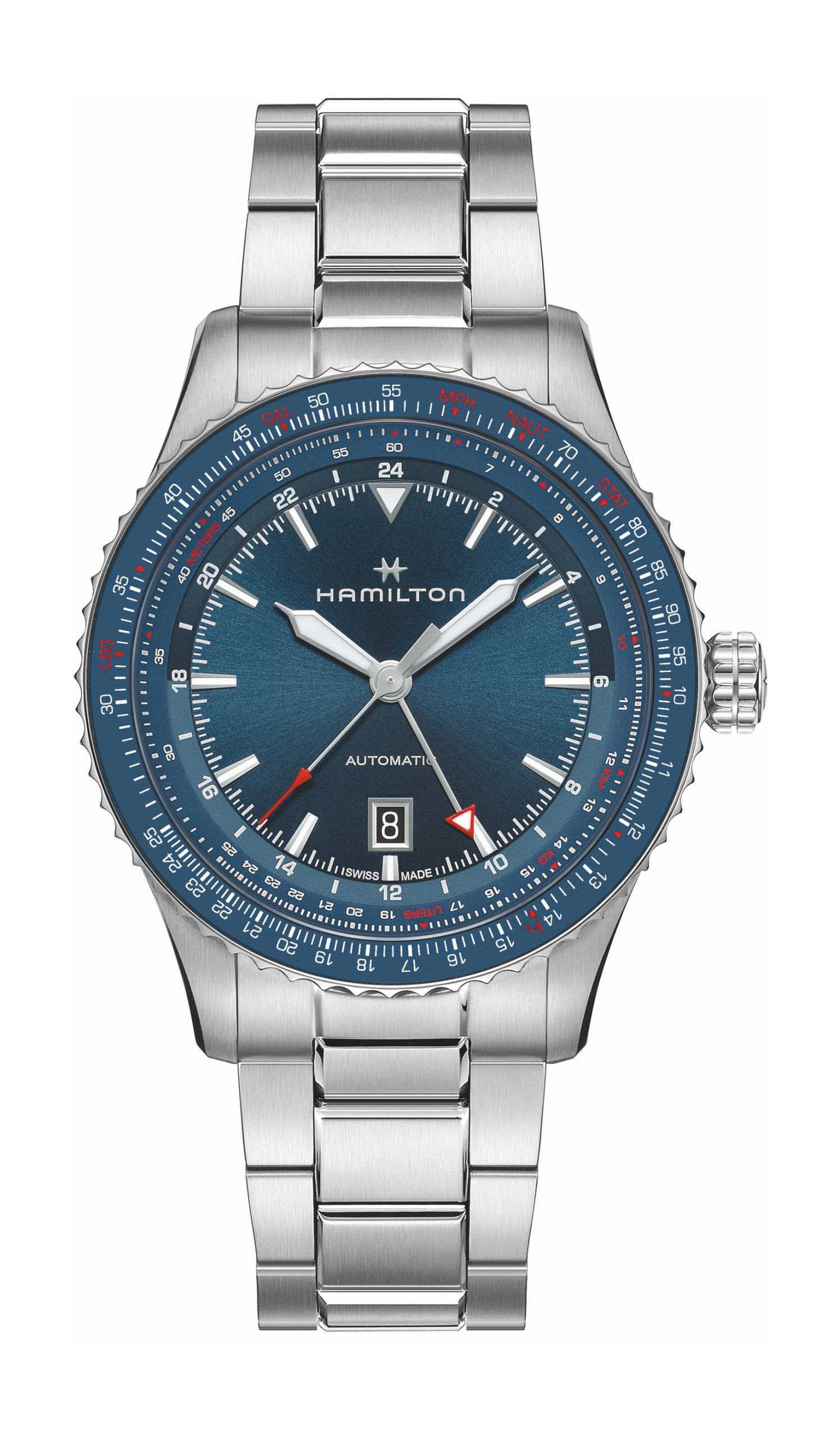 Hamilton Khaki Aviation Converter GMT Auto luxury timepiece - detailed view
