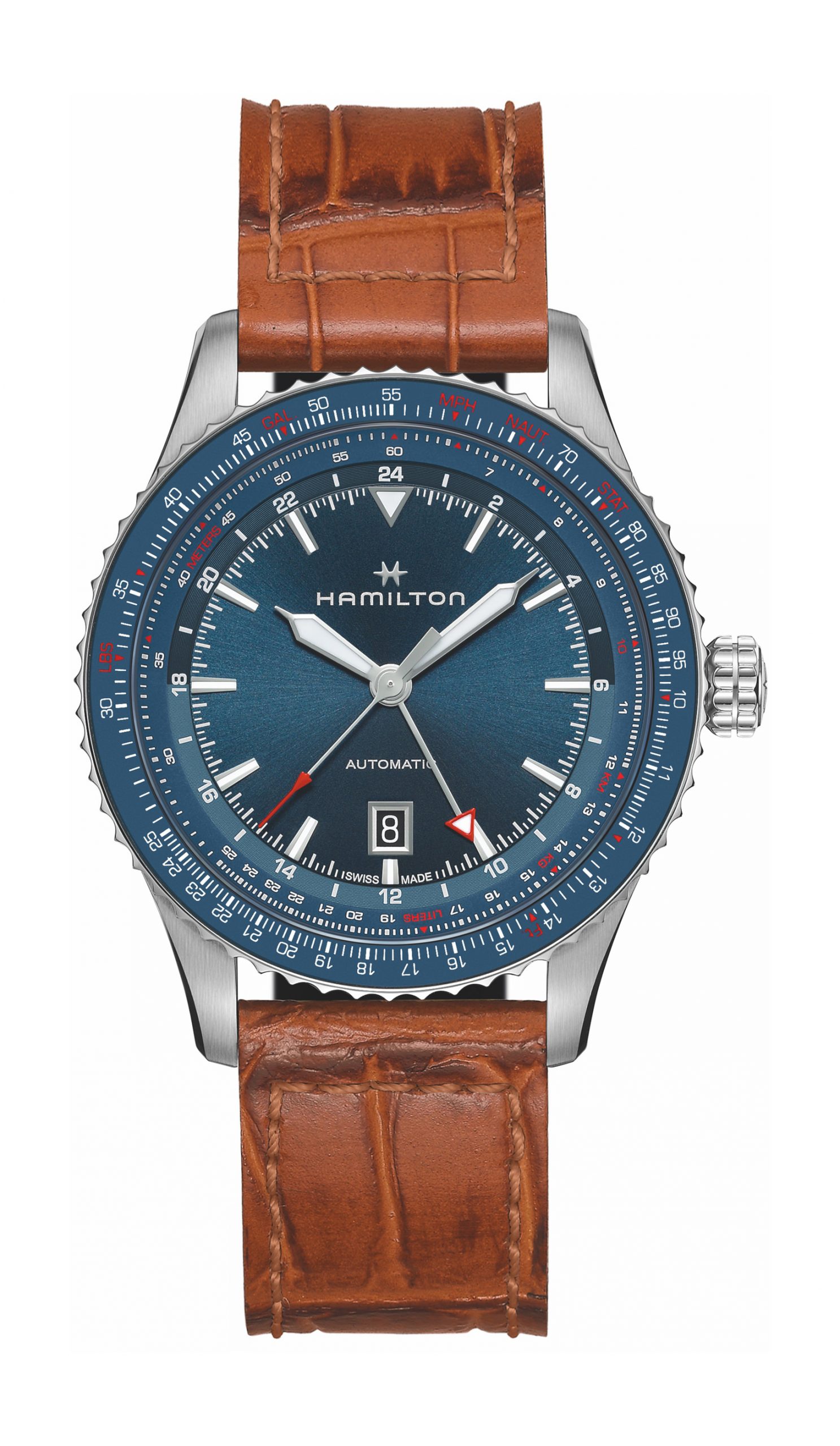 Hamilton Khaki Aviation Converter GMT Auto luxury timepiece - detailed view