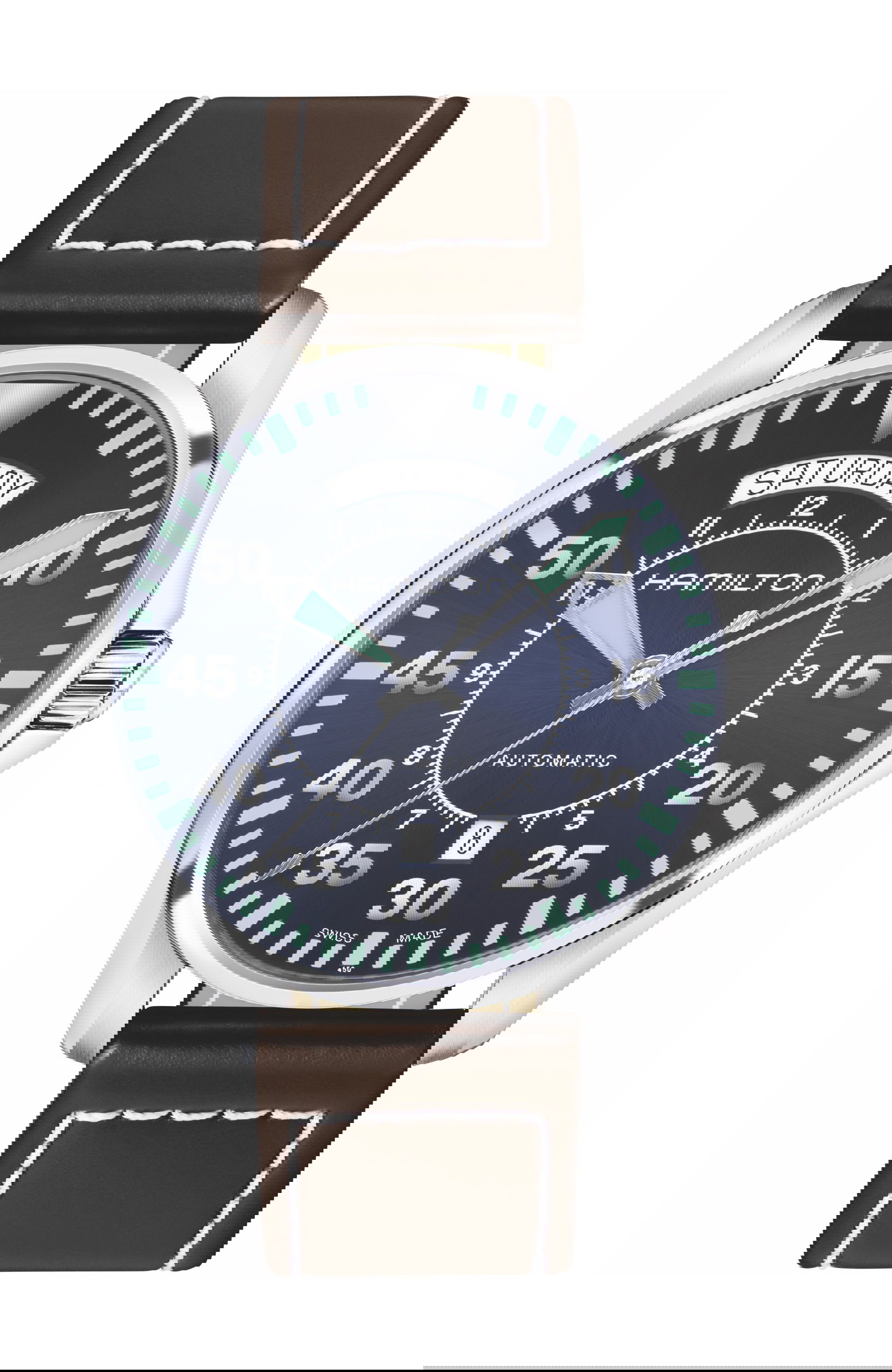 Hamilton Khaki Aviation Khaki Pilot Auto 42mm luxury timepiece - detailed view