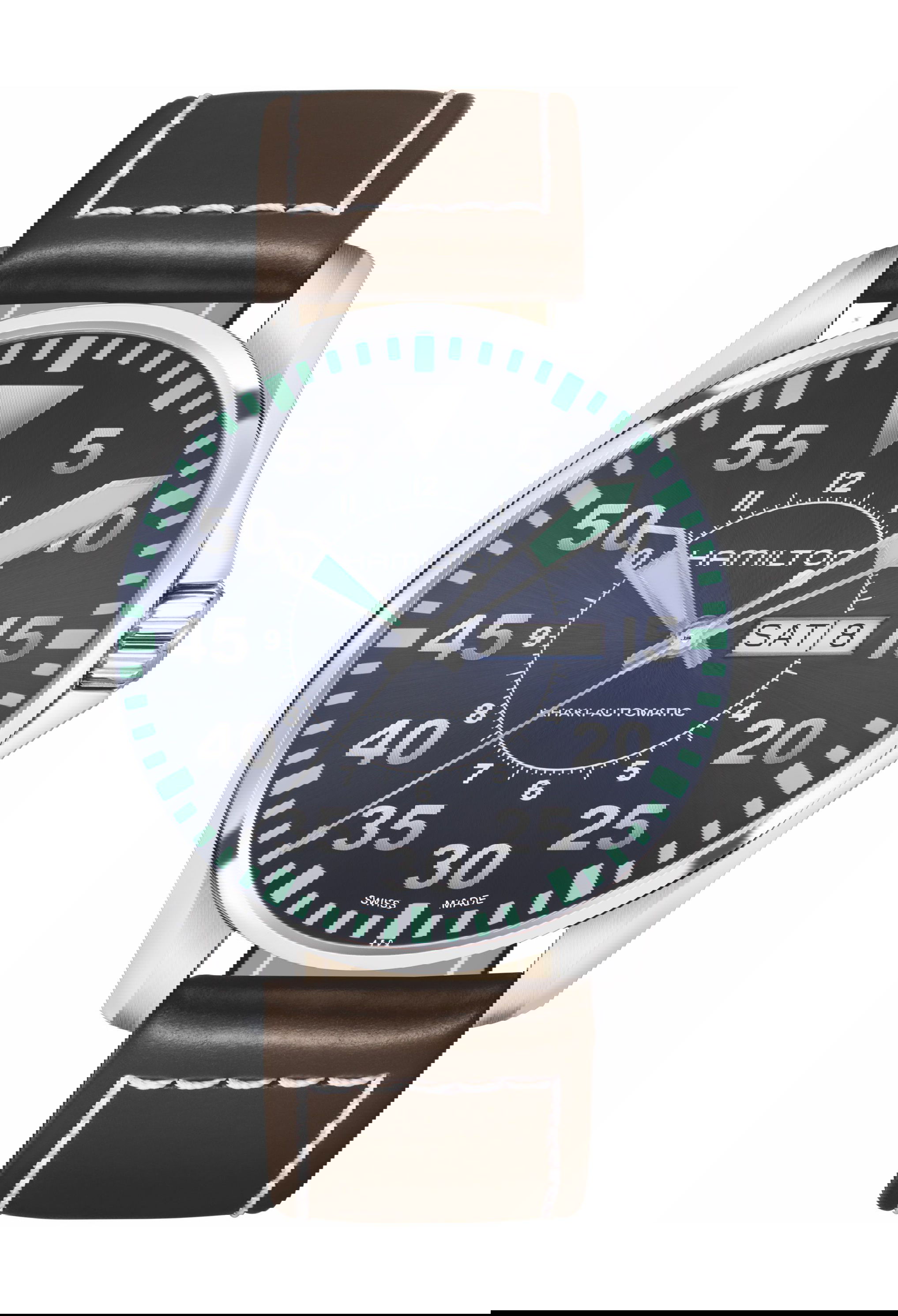 Hamilton Khaki Aviation Khaki Pilot Auto 46mm luxury timepiece - detailed view