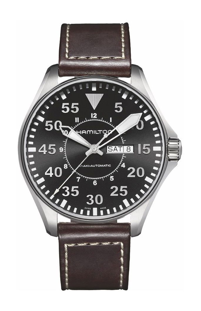 Hamilton Khaki Aviation Khaki Pilot Auto luxury timepiece - detailed view