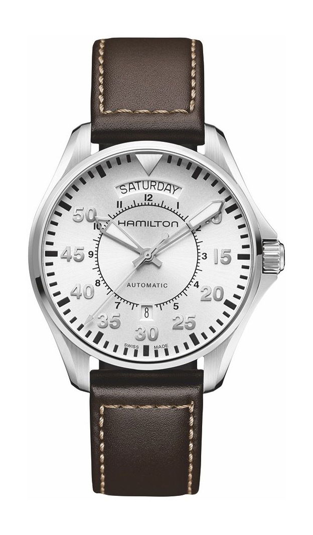 Hamilton Khaki Aviation Khaki Pilot Day Date Auto luxury timepiece - detailed view