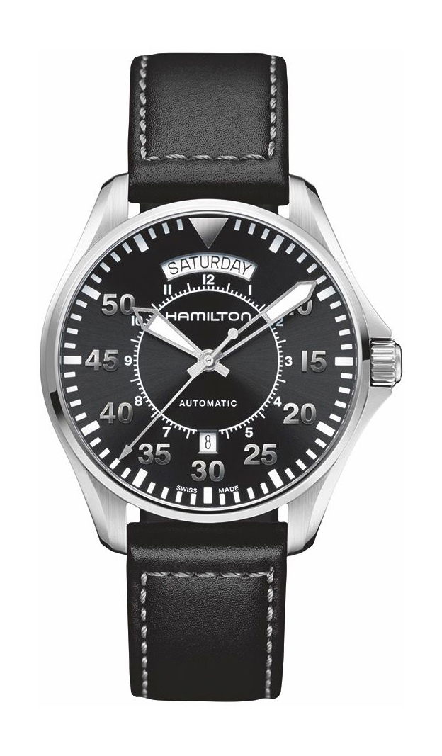 Hamilton Khaki Aviation Khaki Pilot Day Date Auto luxury timepiece - detailed view