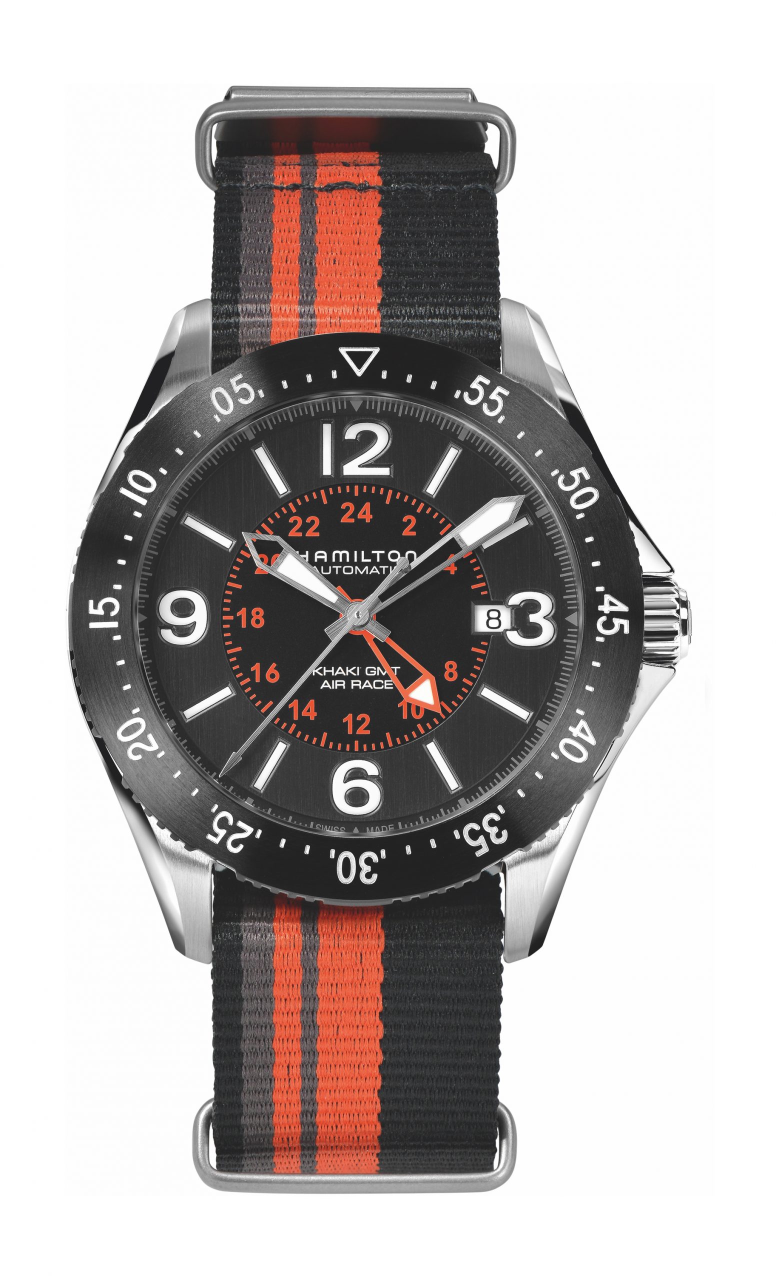 Hamilton Khaki Aviation Khaki Pilot GMT Auto luxury timepiece - detailed view