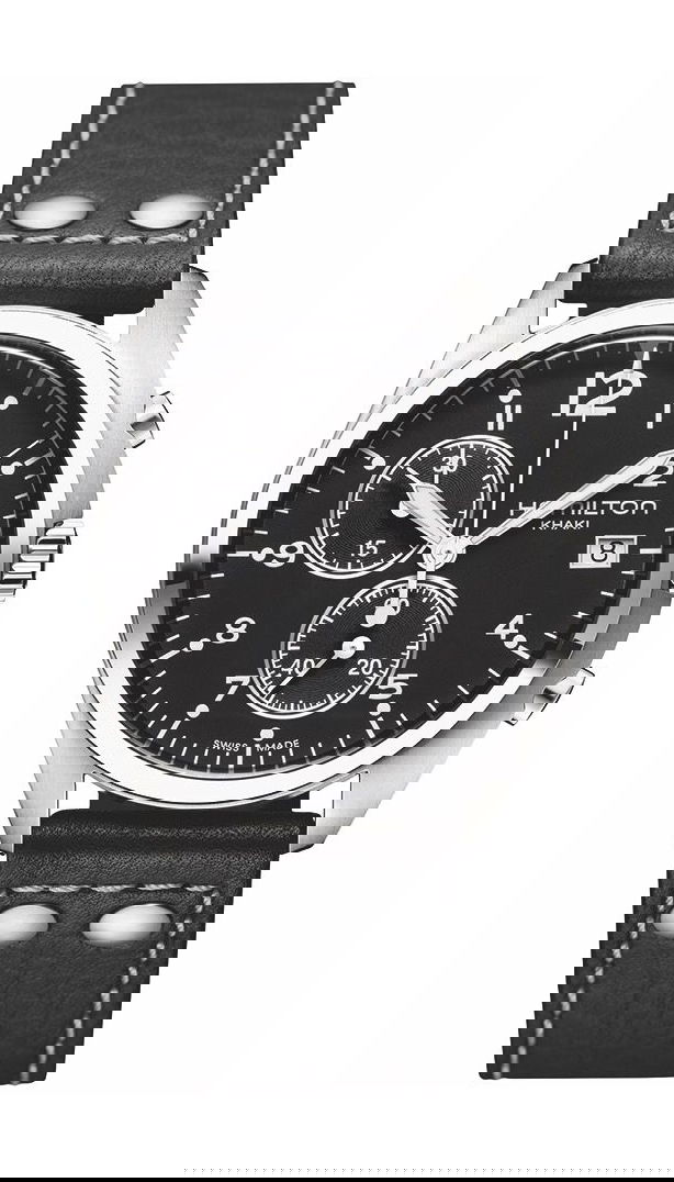 Hamilton Khaki Aviation Khaki Pilot Pioneer Chrono Quartz luxury timepiece - detailed view