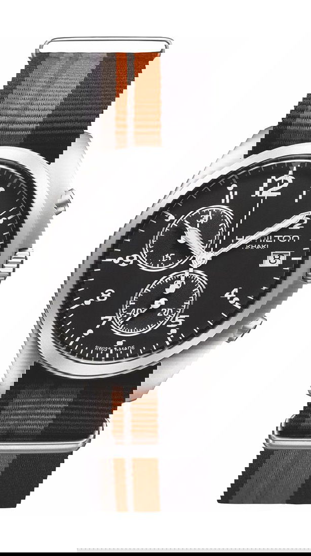 Hamilton Khaki Aviation Khaki Pilot Pioneer Chrono Quartz luxury timepiece - detailed view