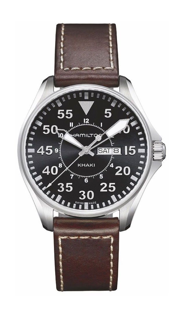 Hamilton Khaki Aviation Khaki Pilot Quartz luxury timepiece - detailed view
