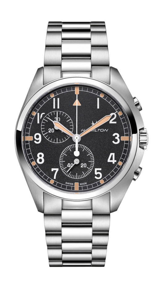 Hamilton Khaki Aviation Pilot Pioneer Chrono Quartz luxury timepiece - detailed view