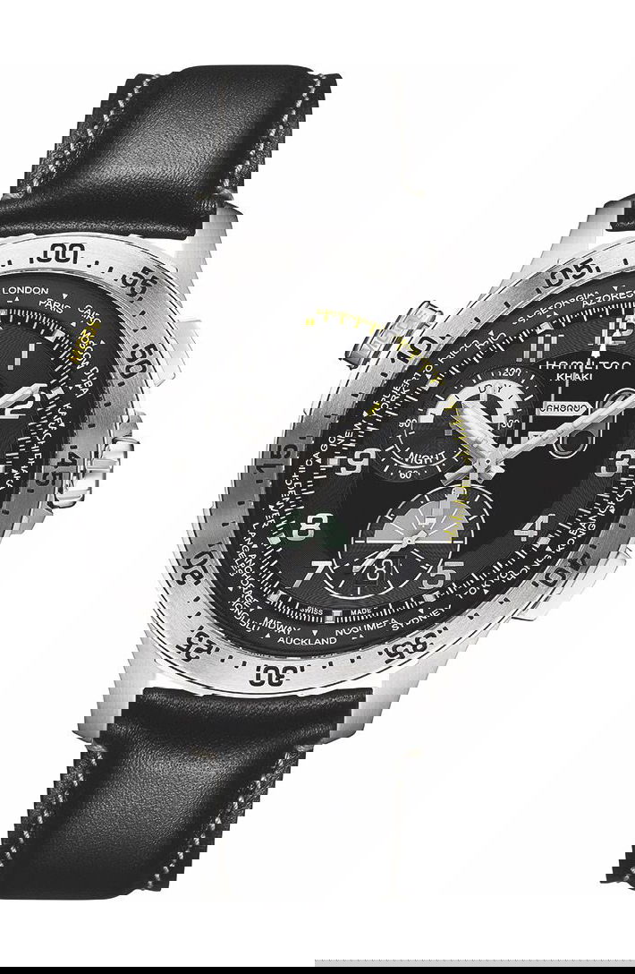 Hamilton Khaki Aviation Worldtimer Chrono Quartz luxury timepiece - detailed view
