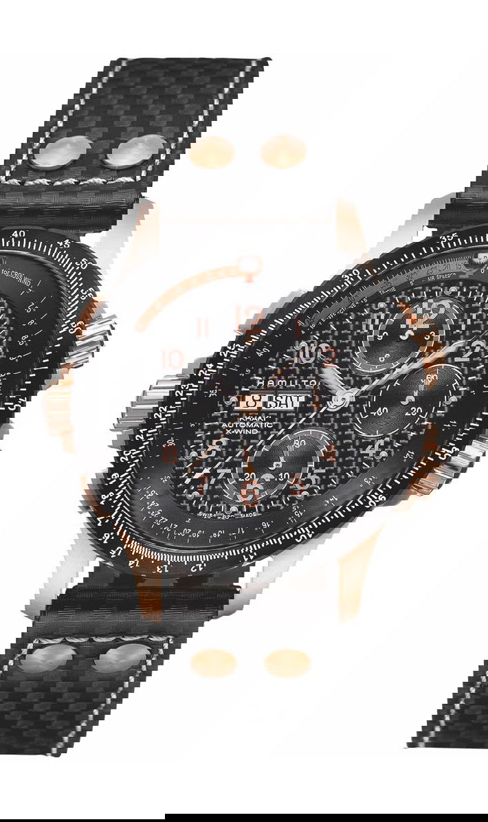Hamilton Khaki Aviation X-Wind Auto Chrono luxury timepiece - detailed view