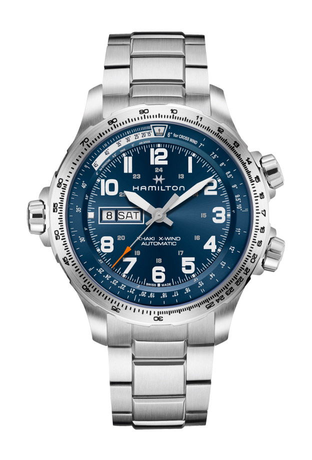 Hamilton Khaki Aviation X-Wind Day Date Auto luxury timepiece - detailed view