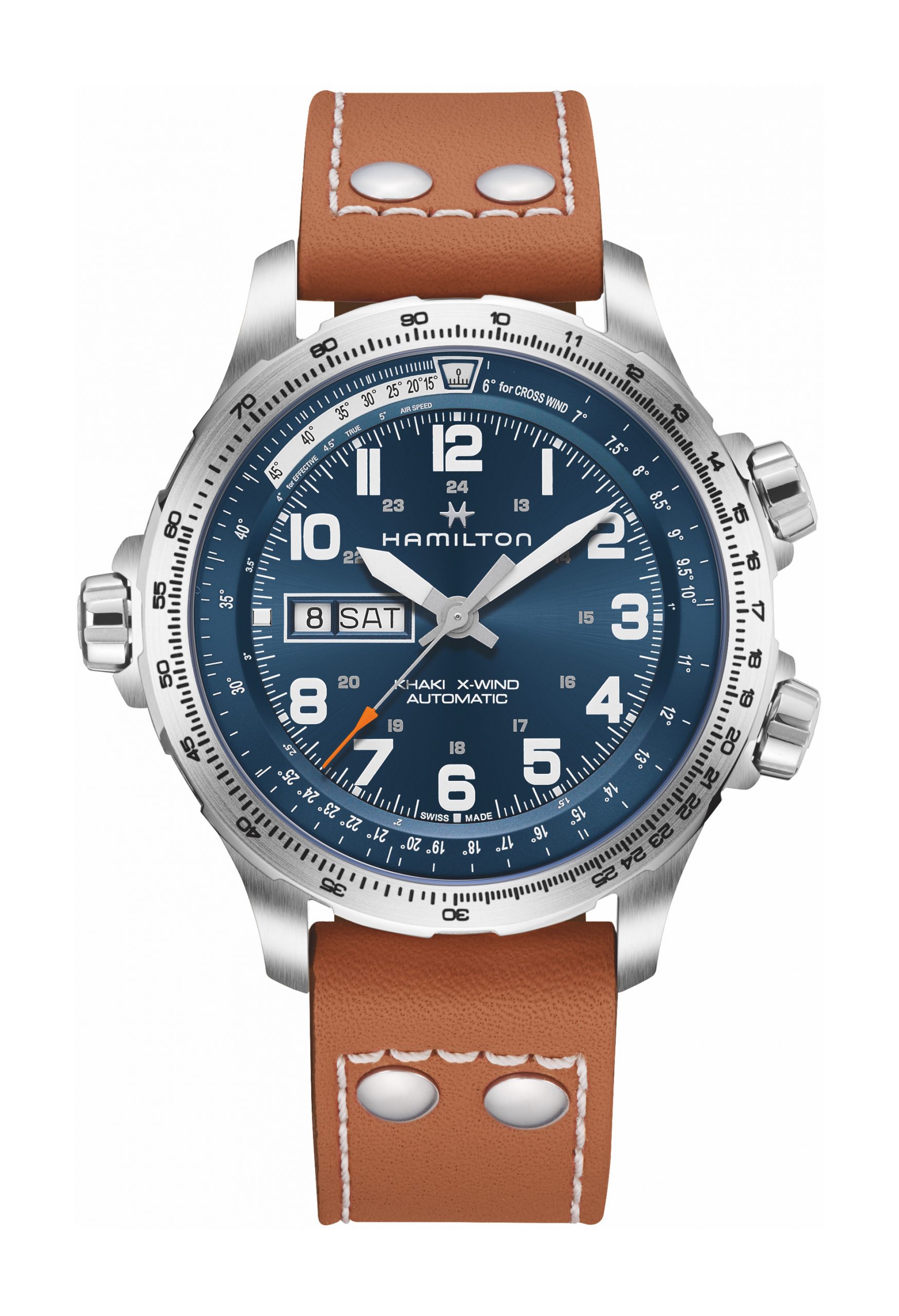 Hamilton Khaki Aviation X-Wind Day Date Auto luxury timepiece - detailed view