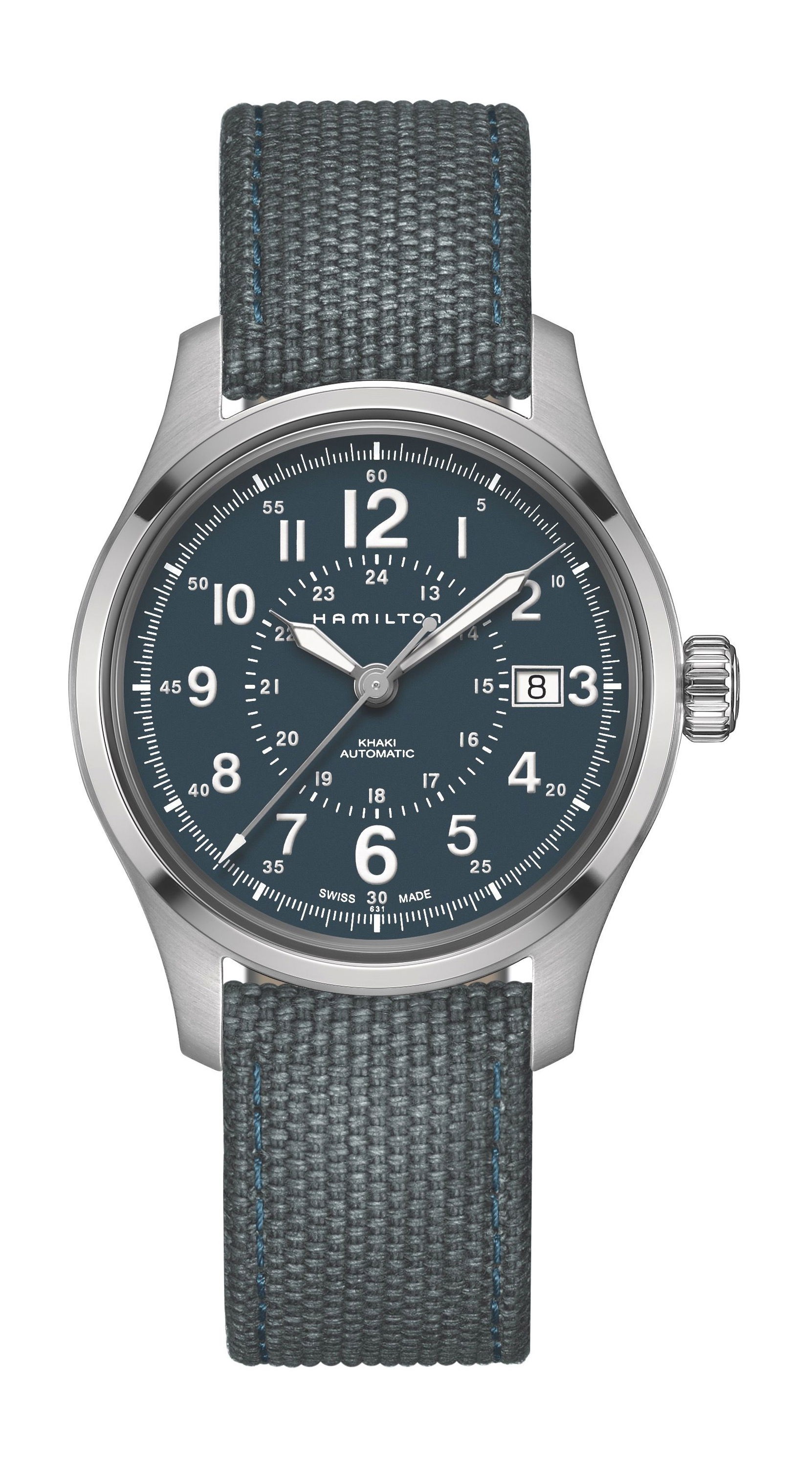 Hamilton Khaki Field Auto 40 mm luxury timepiece - detailed view