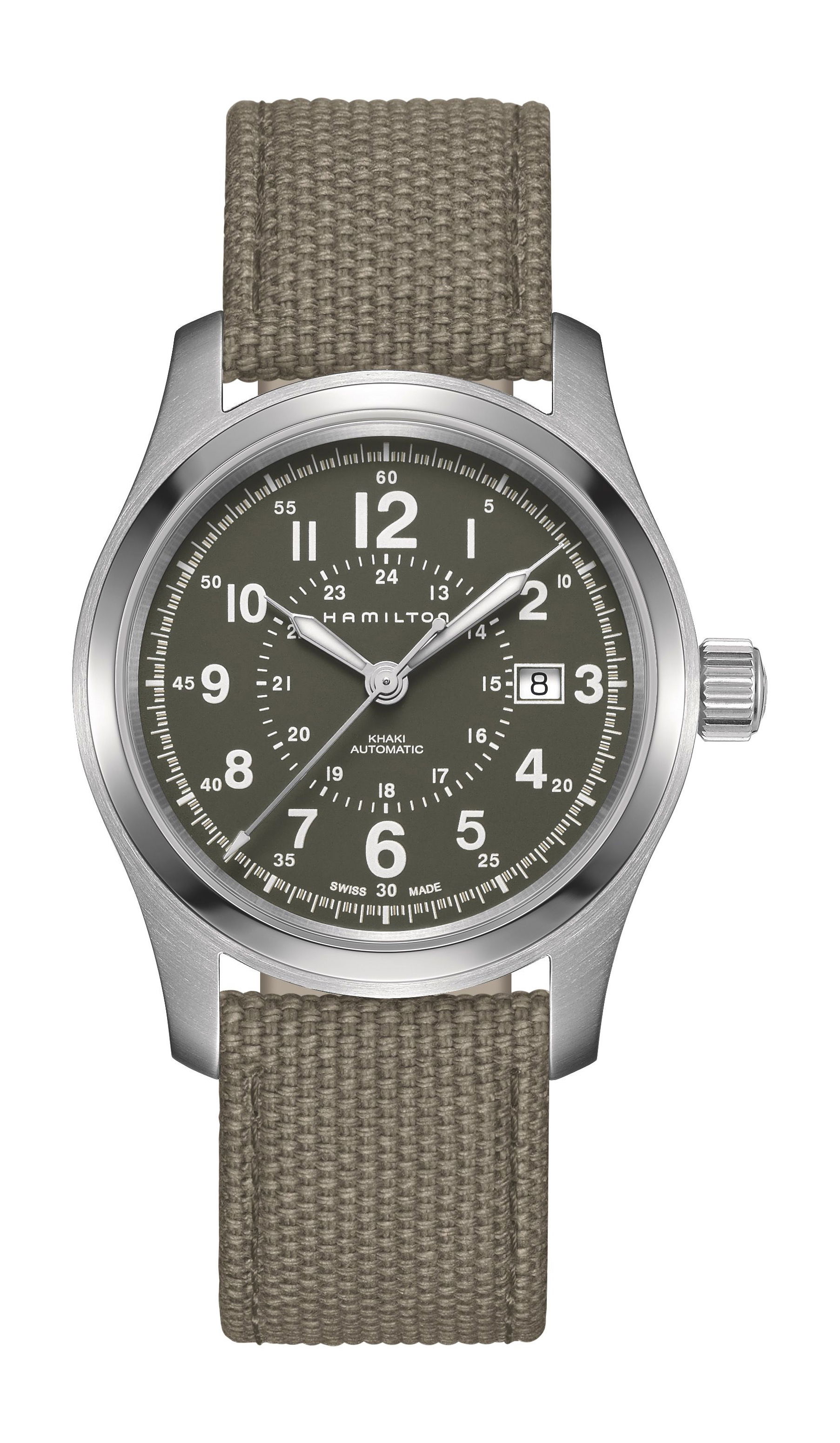 Hamilton Khaki Field Auto 42 mm luxury timepiece - detailed view