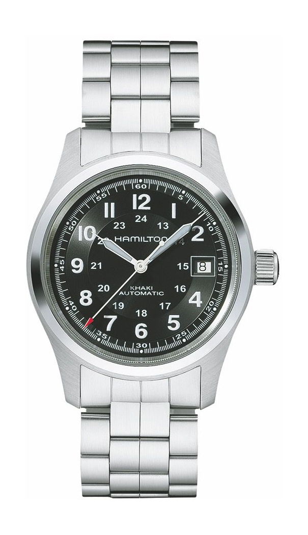 Hamilton Khaki Field Auto luxury timepiece - detailed view