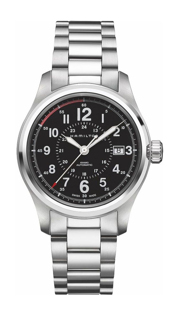 Hamilton Khaki Field Auto luxury timepiece - detailed view