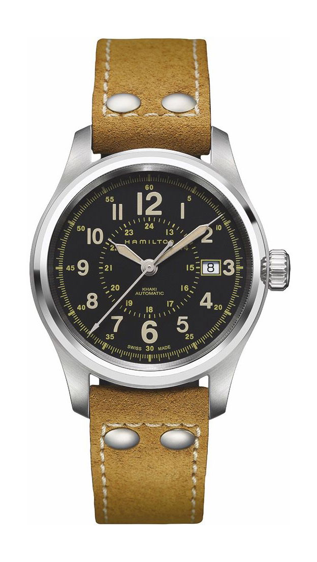 Hamilton Khaki Field Auto luxury timepiece - detailed view