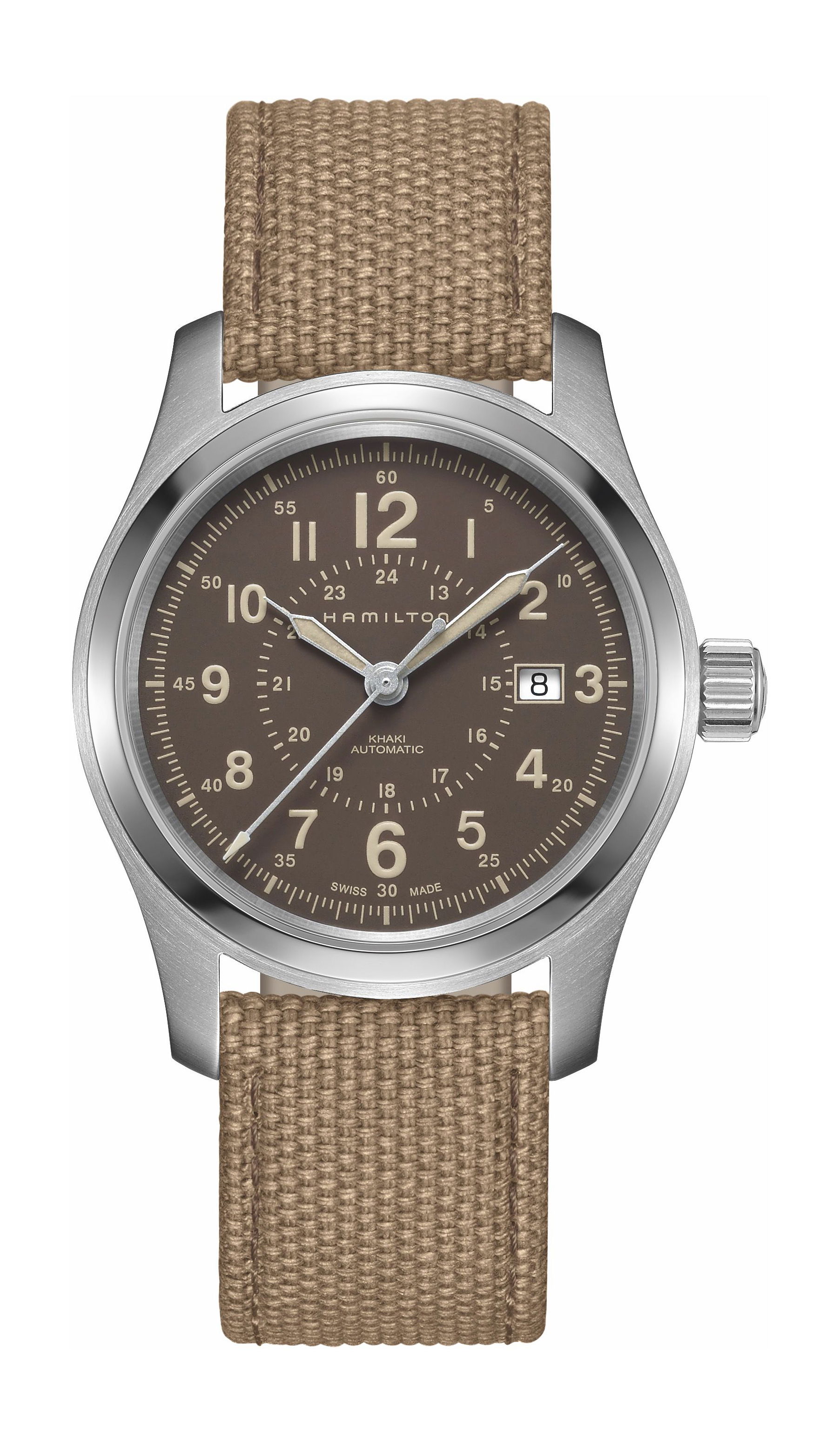 Hamilton Khaki Field Auto luxury timepiece - detailed view