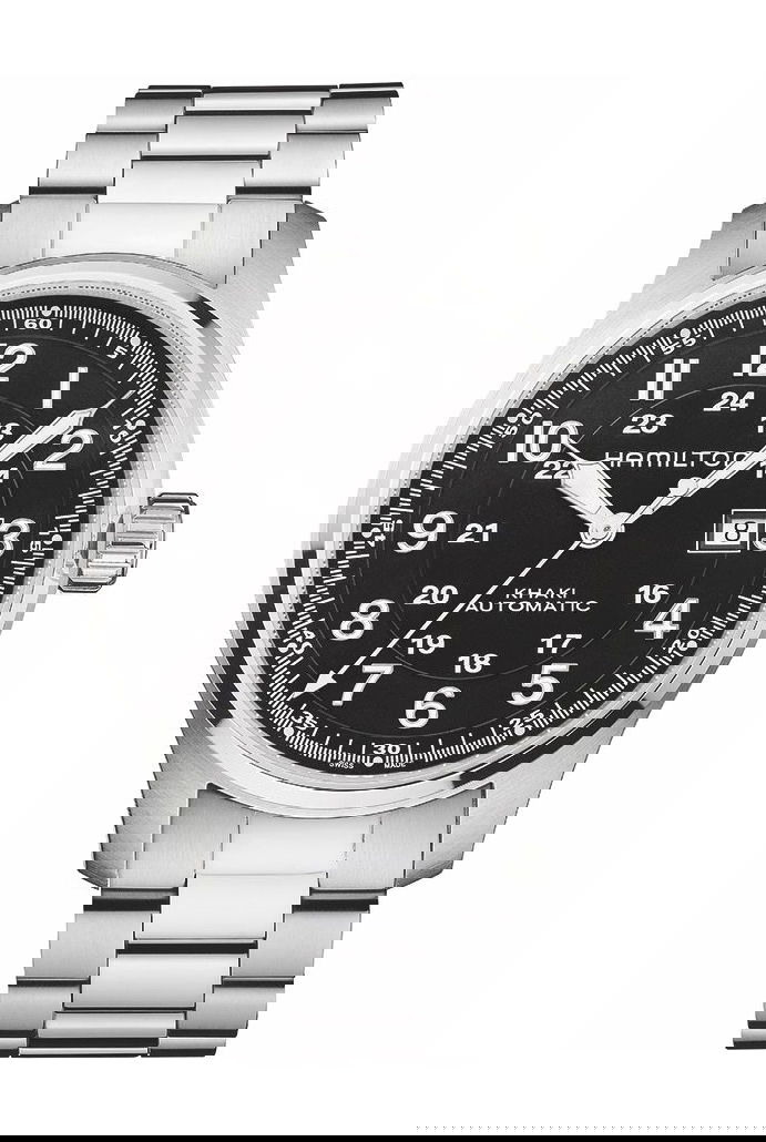 Hamilton Khaki Field Auto luxury timepiece - detailed view