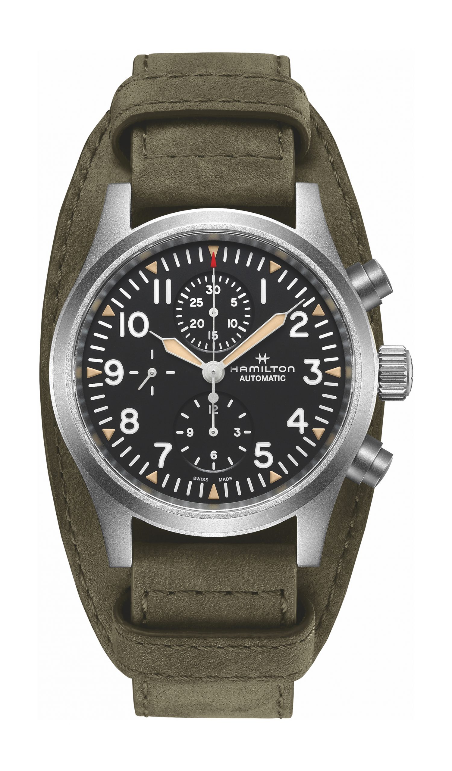 Hamilton Khaki Field Automatic Chronograph luxury timepiece - detailed view