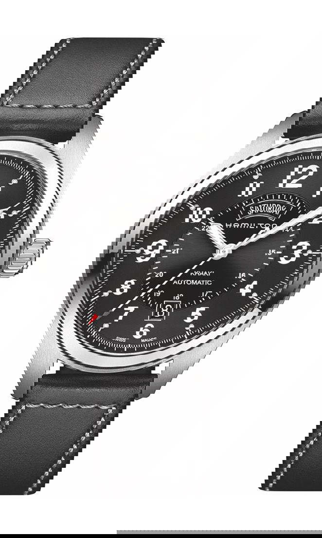 Hamilton Khaki Field Day Date Auto luxury timepiece - detailed view