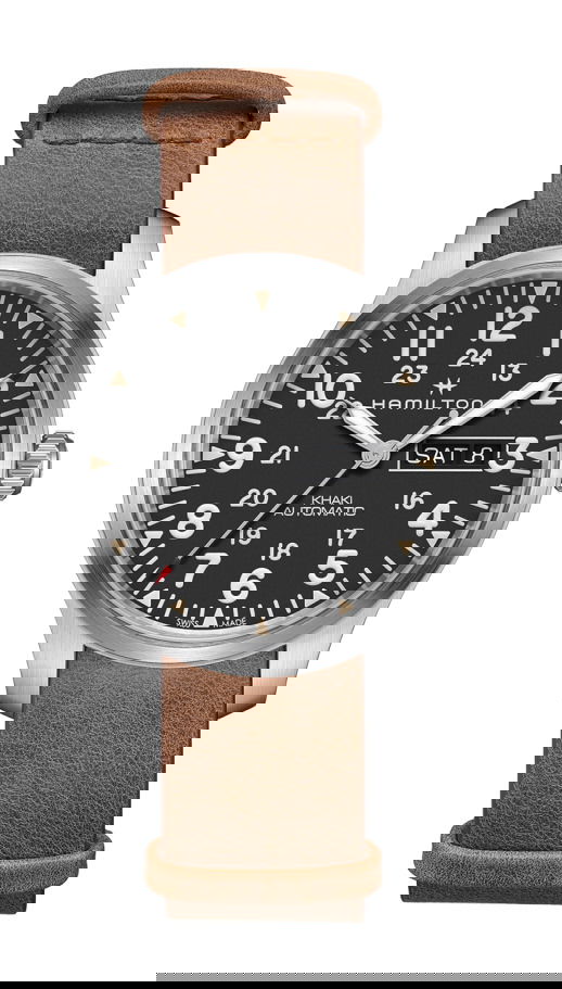 Hamilton Khaki Field Day Date Auto luxury timepiece - detailed view
