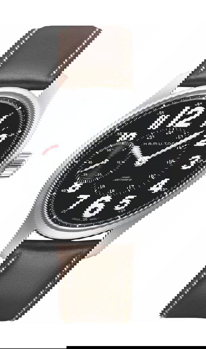 Hamilton Khaki Field Khaki Officer Handwinding luxury timepiece - detailed view