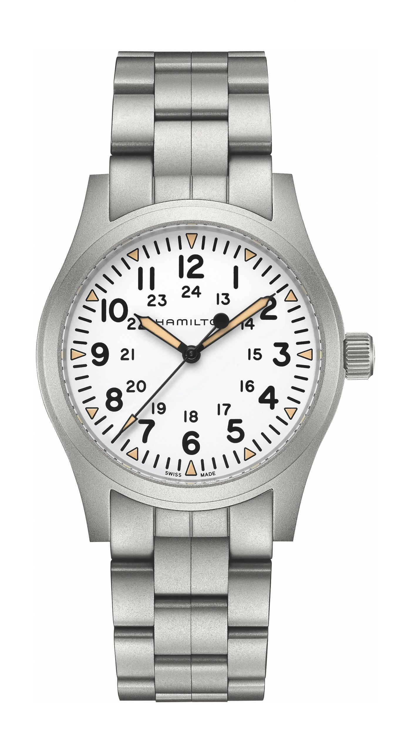 Hamilton Khaki Field Mechanical 42 mm luxury timepiece - detailed view