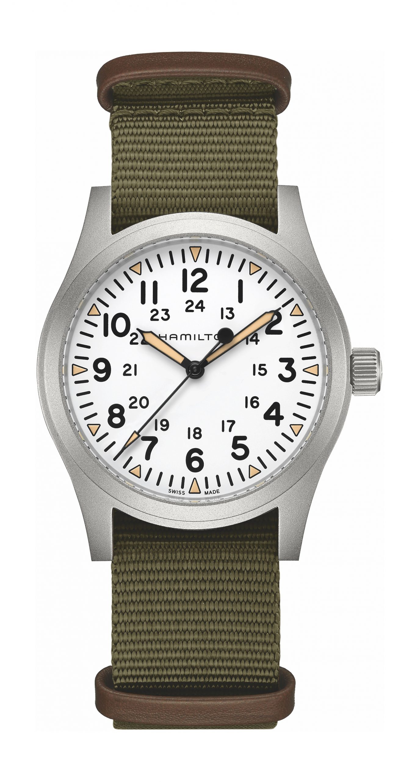 Hamilton Khaki Field Mechanical 42 mm luxury timepiece - detailed view