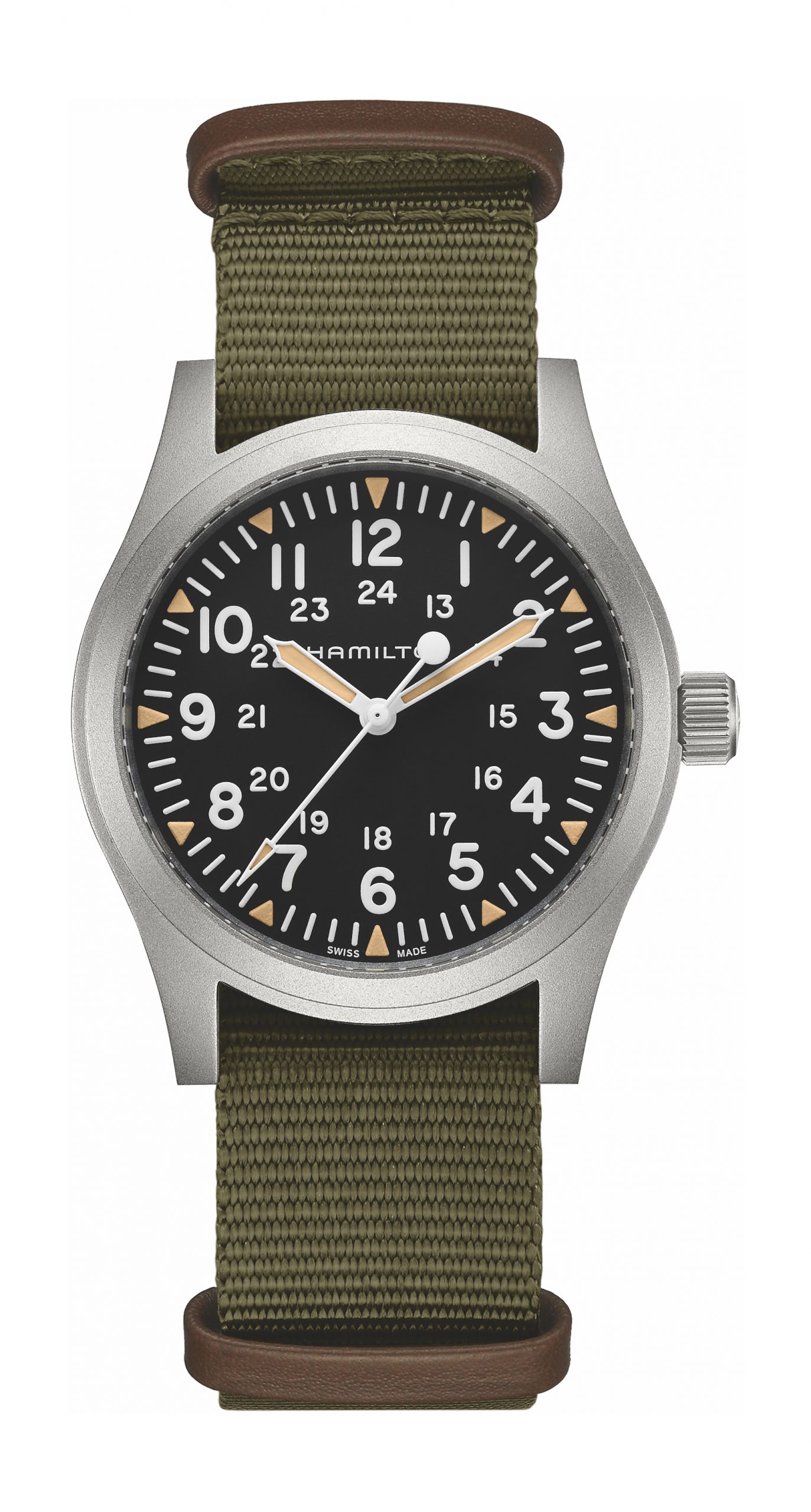 Hamilton Khaki Field Mechanical 42 mm luxury timepiece - detailed view