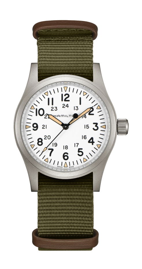 Hamilton Khaki Field Mechanical luxury timepiece - detailed view
