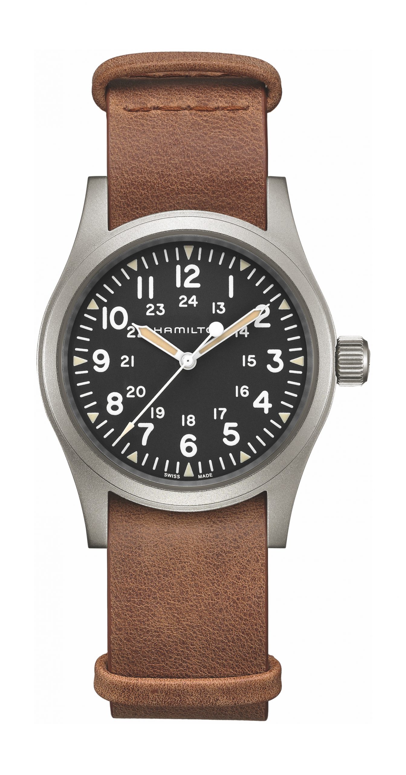 Hamilton Khaki Field Mechanical luxury timepiece - detailed view