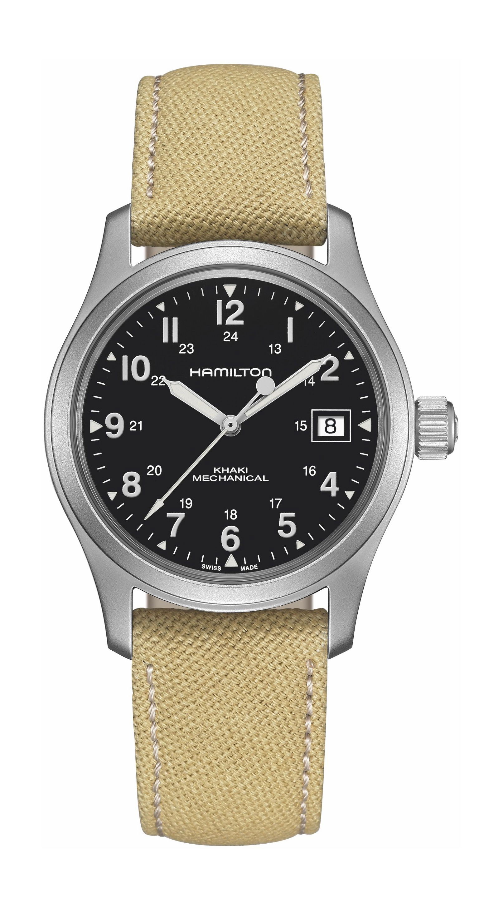 Hamilton Khaki Field Mechanical luxury timepiece - detailed view