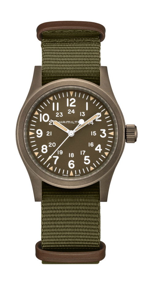 Hamilton Khaki Field Mechanical luxury timepiece - detailed view