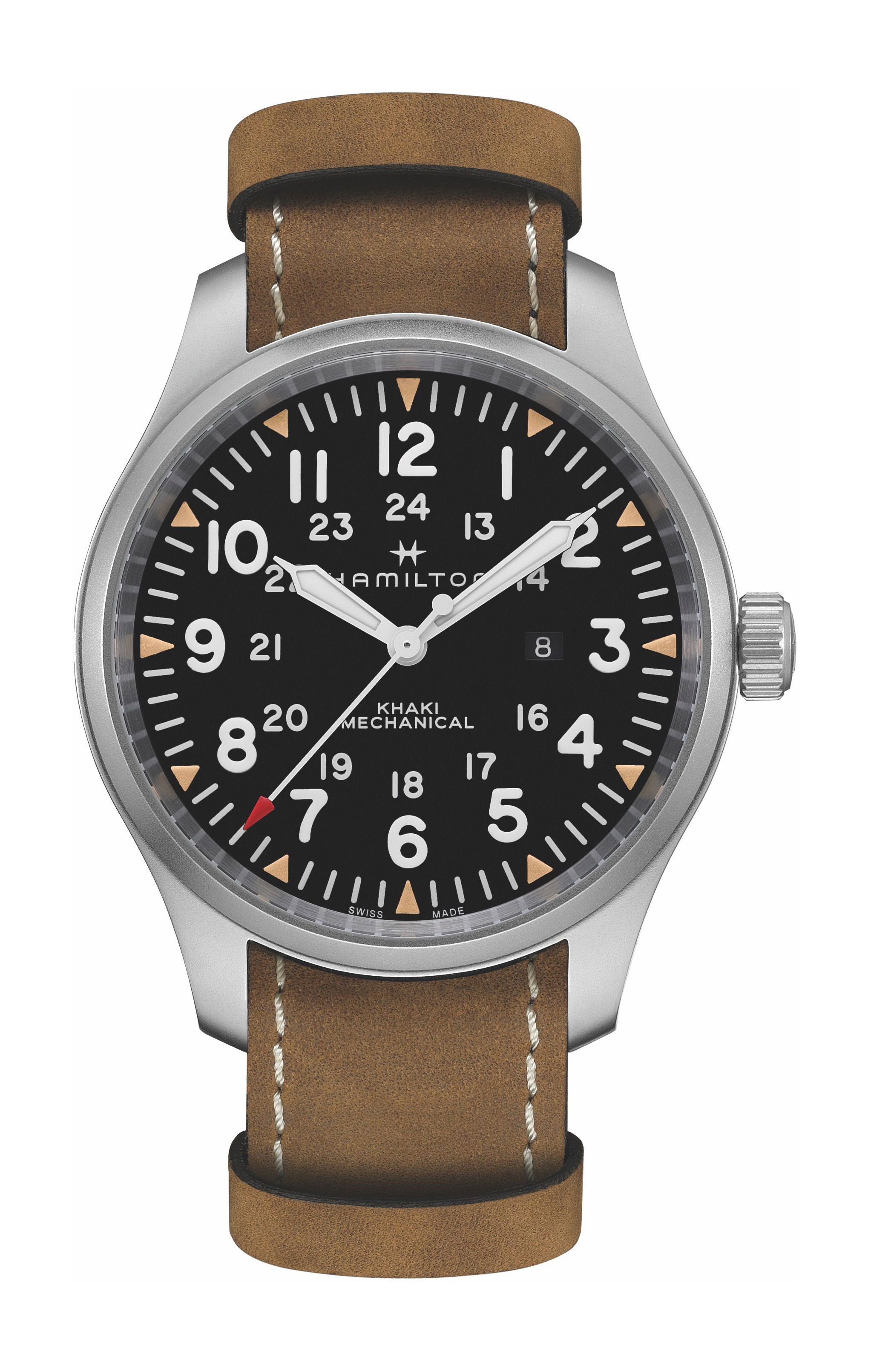 Hamilton Khaki Field Mechanical luxury timepiece - detailed view