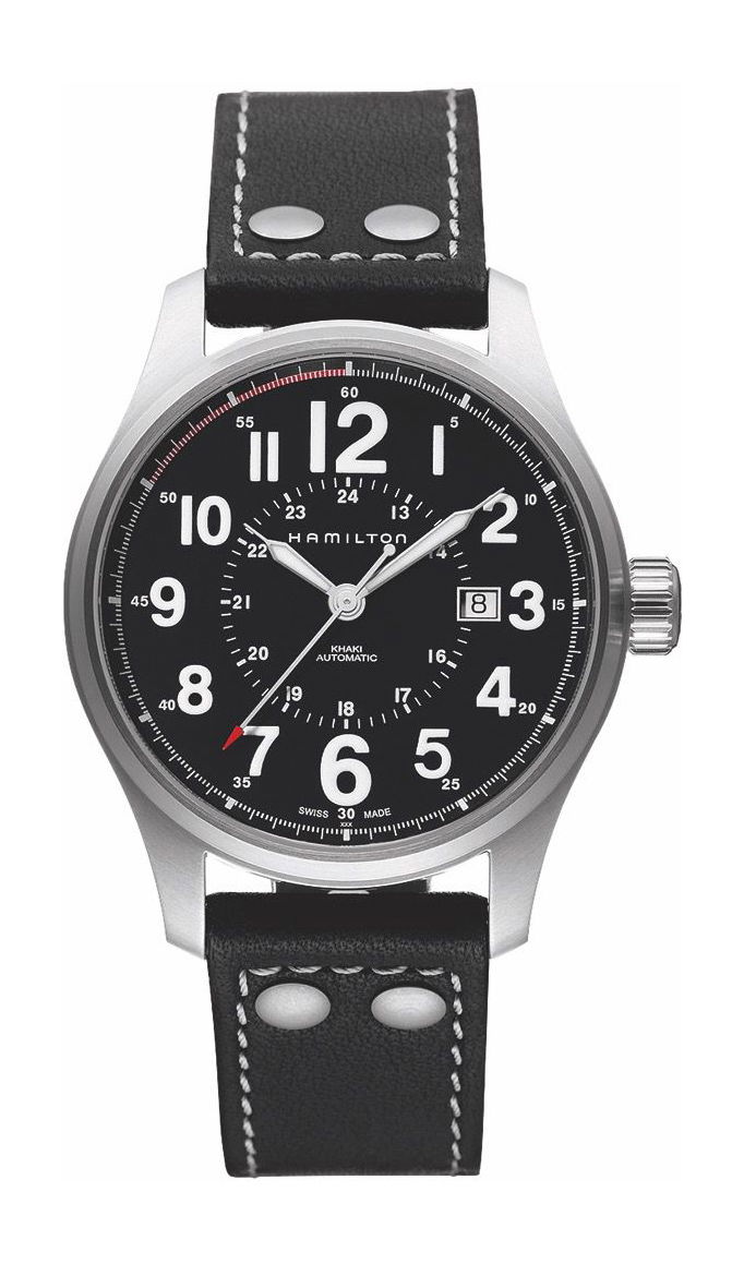 Hamilton Khaki Field Officer Auto luxury timepiece - detailed view