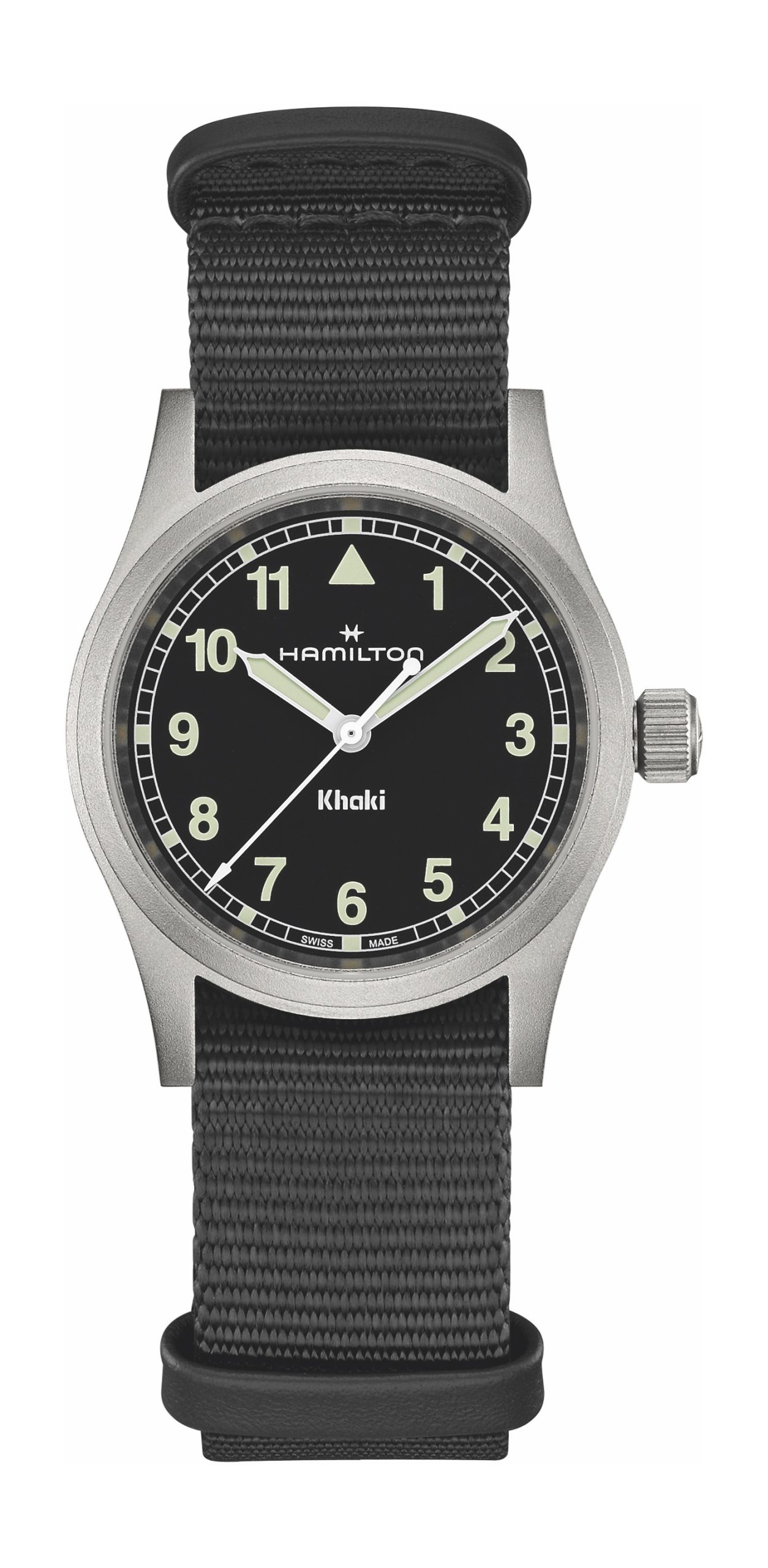 Hamilton Khaki Field Quartz 33 luxury timepiece - detailed view